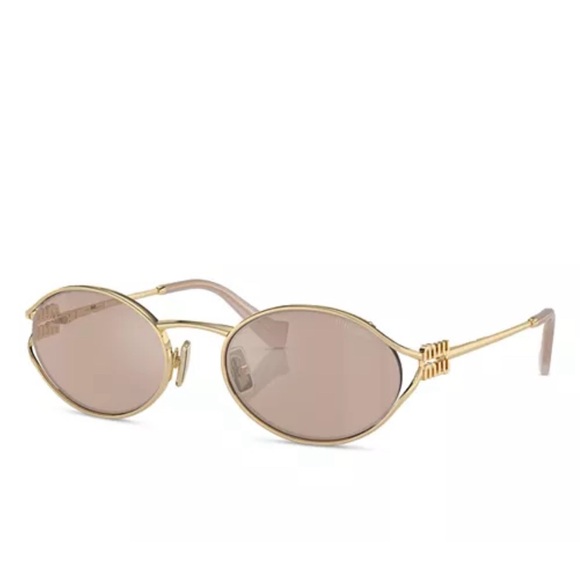 NEW SMU 52Y ZVN20F WOMEN SUNGLASSES MIU MIU MU52YS ZVN20F OVAL EYEWEAR MIU MIU - Picture 1 of 5